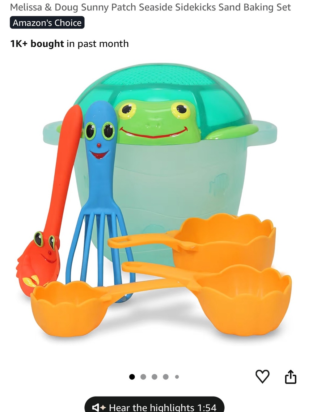Melissa & Doug Sand Baking Playset - Green, Orange & Blue